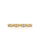 0.16 CT Round Shaped Moissanite Milgrain Style Wedding Band 2